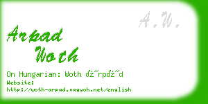 arpad woth business card